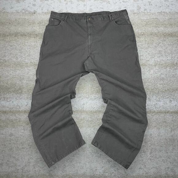 Vintage Dickies Carpenter Pants Olive Green Canvas Baggy Dungarees Painters 90s - Picture 2 of 4